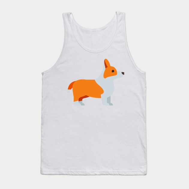 Corgi Lover Pattern Tank Top by Playful Creatives